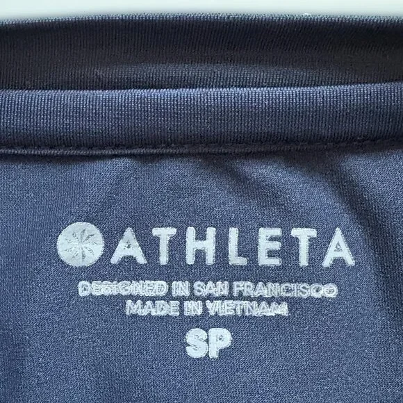 TWO Athleta Sunlover Tulip Back Tops NEW Deep Magenta and Navy Blue - Picture 11 of 16